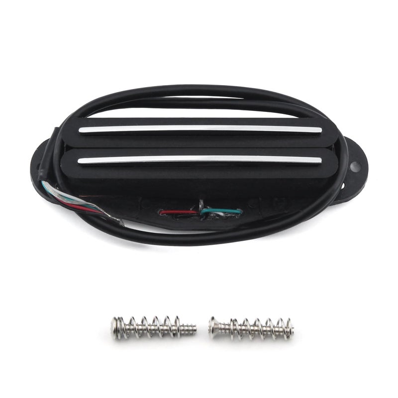 FLEOR Hot Dual Rail Humbucker Single-Coil-Sized Guitar Humbucker Pickup(9-10K), Black - Image 1